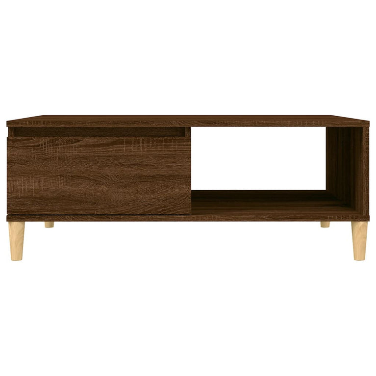 Salontafel 90x60x35 cm bewerkt hout bruin eikenkleur MeubelReus