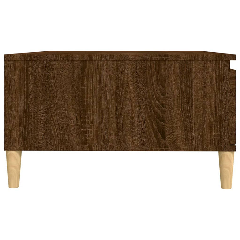 Salontafel 90x60x35 cm bewerkt hout bruin eikenkleur MeubelReus