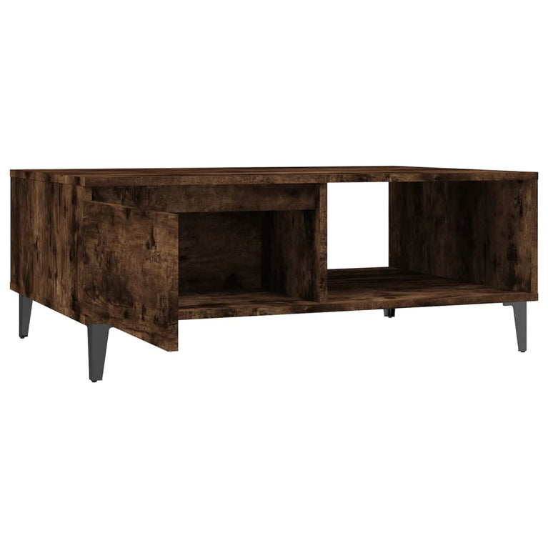 Salontafel 90x60x35 cm spaanplaat gerookt eikenkleurig MeubelReus