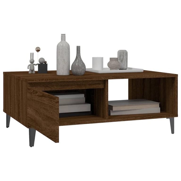 Salontafel 90x60x35 cm spaanplaat bruineikenkleurig MeubelReus