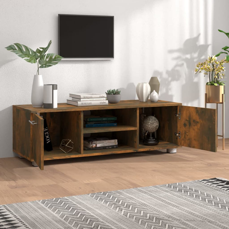Tv-meubel 110x40x35 cm bewerkt hout gerookt eikenkleurig MeubelReus