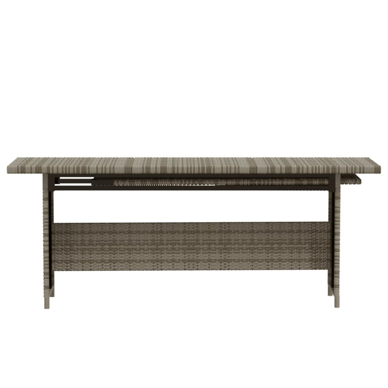 3-delige Loungeset met kussens poly rattan grijs MeubelReus