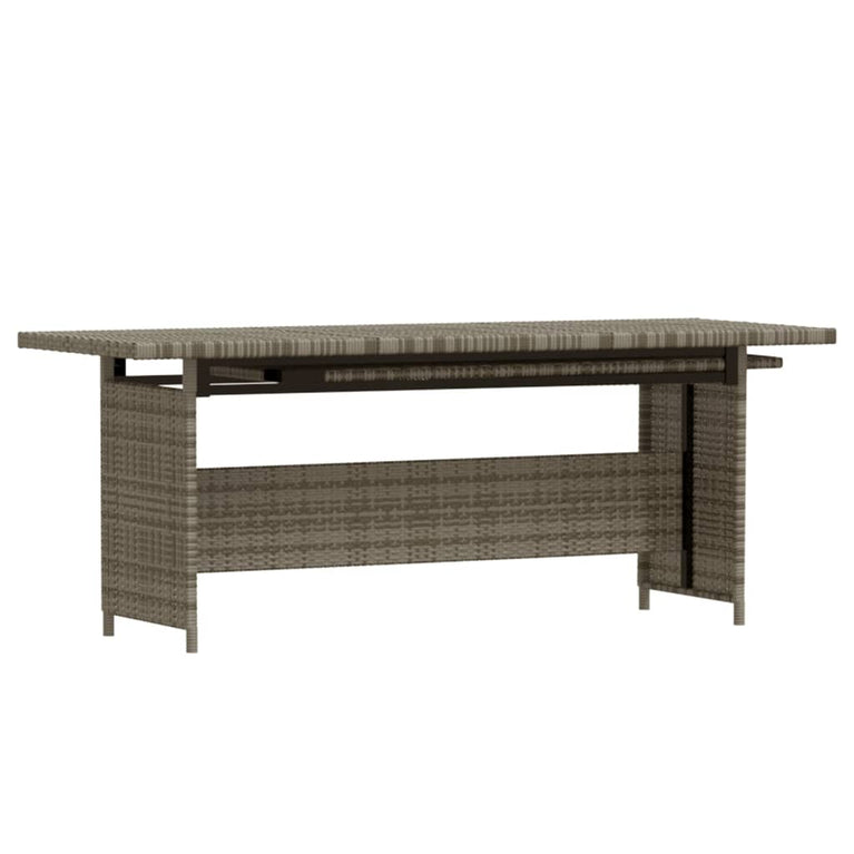 7-delige Loungeset met kussens poly rattan grijs MeubelReus
