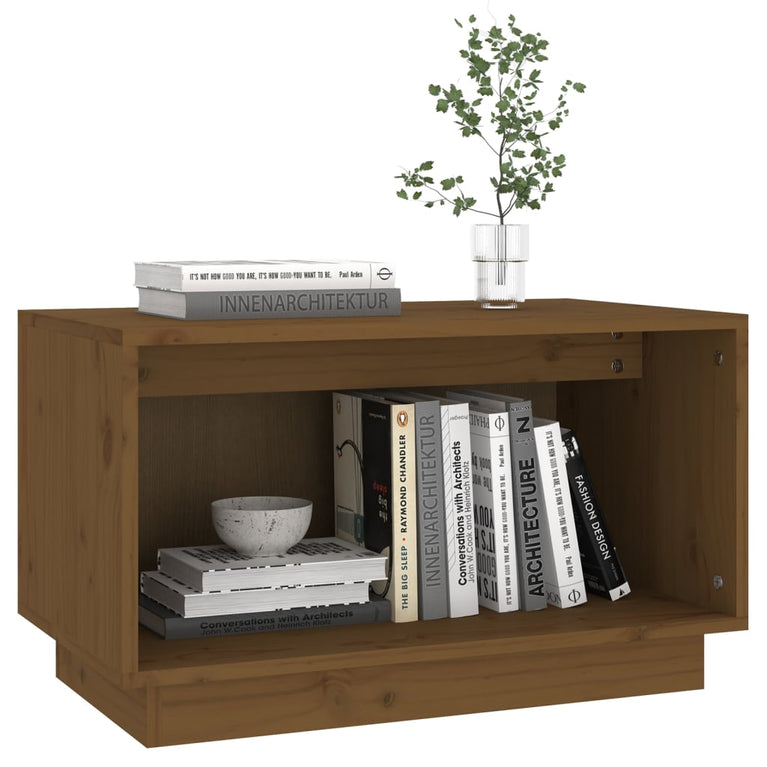 Tv-meubel 60x35x35 cm massief grenenhout honingbruin MeubelReus