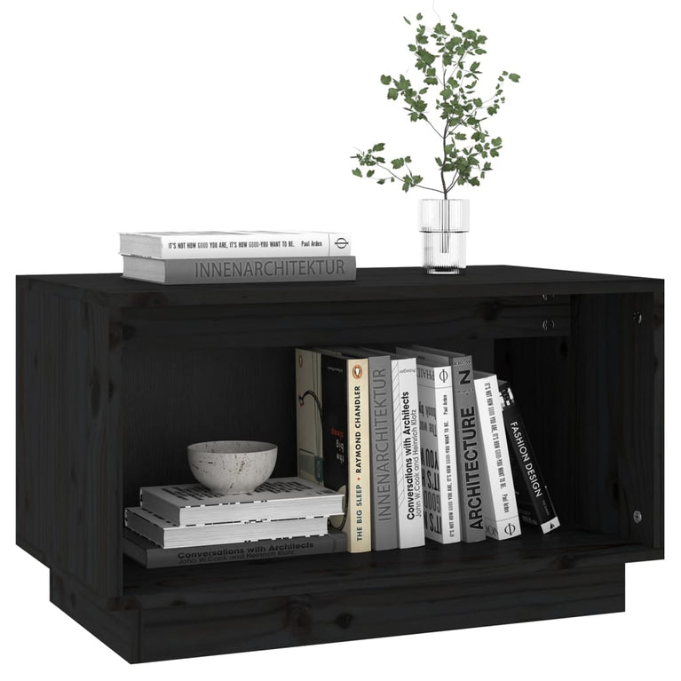 Tv-meubel 60x35x35 cm massief grenenhout zwart MeubelReus