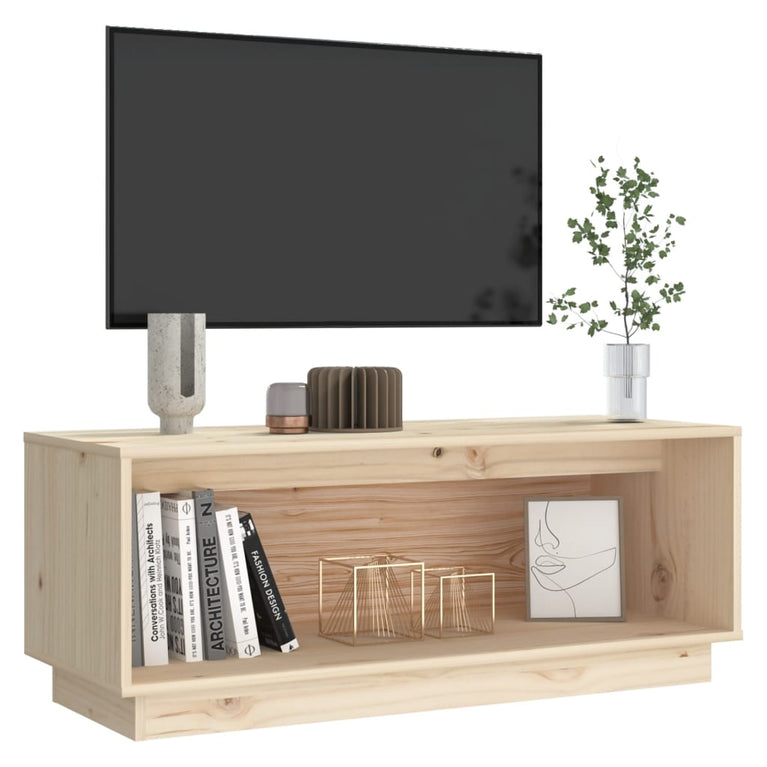Tv-meubel 90x35x35 cm massief grenenhout MeubelReus