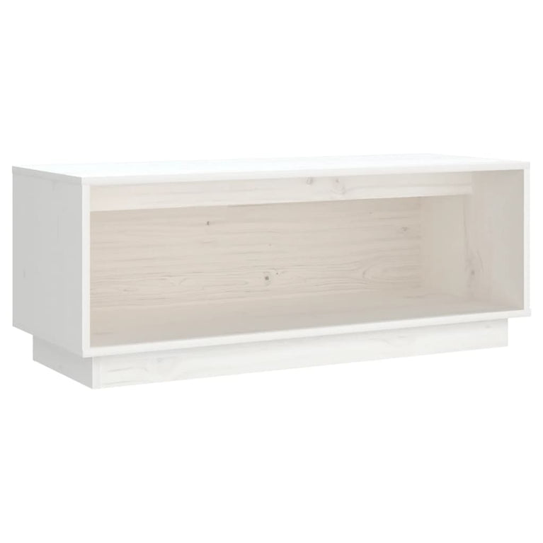Tv-meubel 90x35x35 cm massief grenenhout wit MeubelReus
