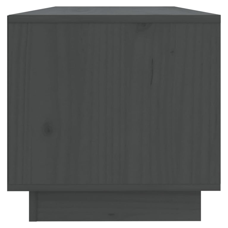 Tv-meubel 90x35x35 cm massief grenenhout grijs MeubelReus