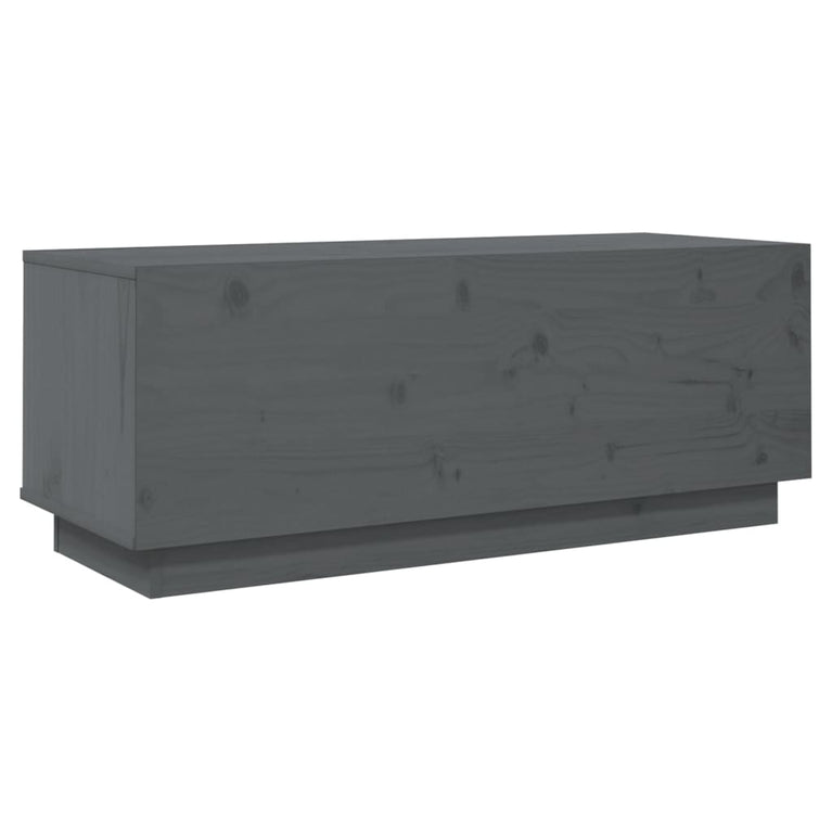 Tv-meubel 90x35x35 cm massief grenenhout grijs MeubelReus