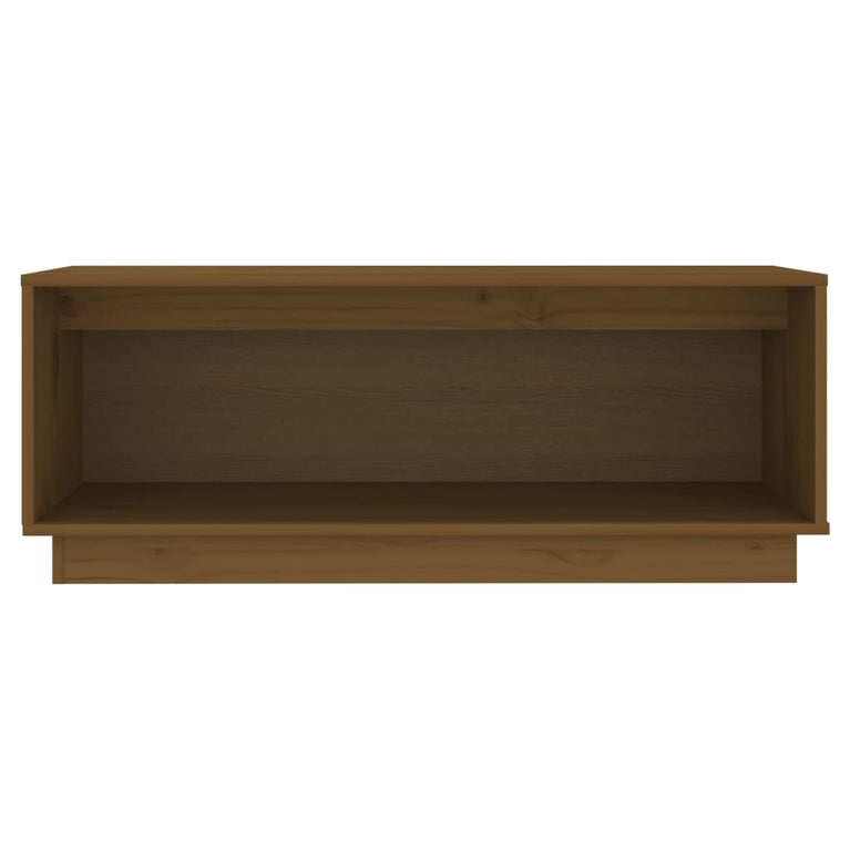 Tv-meubel 90x35x35 cm massief grenenhout honingbruin MeubelReus