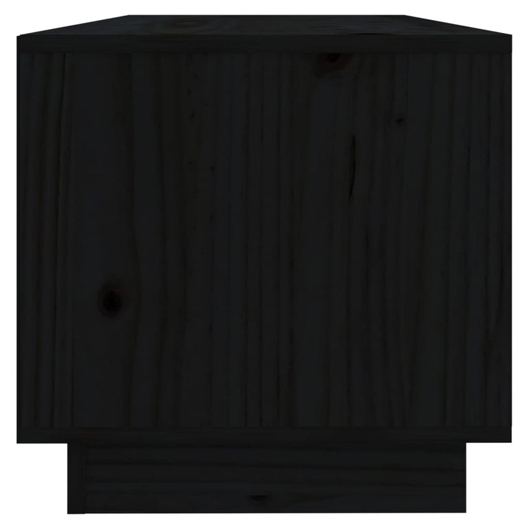 Tv-meubel 90x35x35 cm massief grenenhout zwart MeubelReus