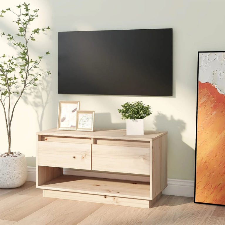 Tv-meubel 74x34x40 cm massief grenenhout MeubelReus