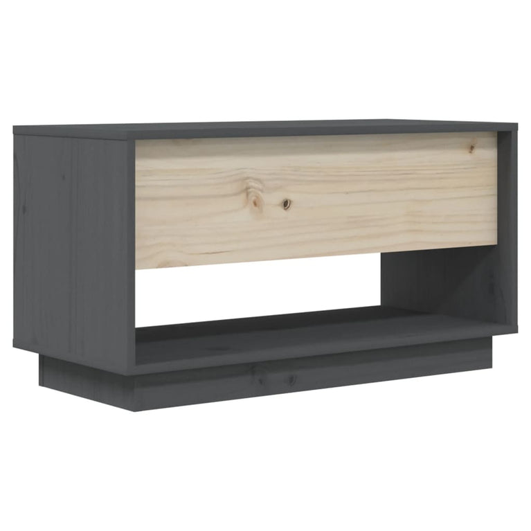 Tv-meubel 74x34x40 cm massief grenenhout grijs MeubelReus