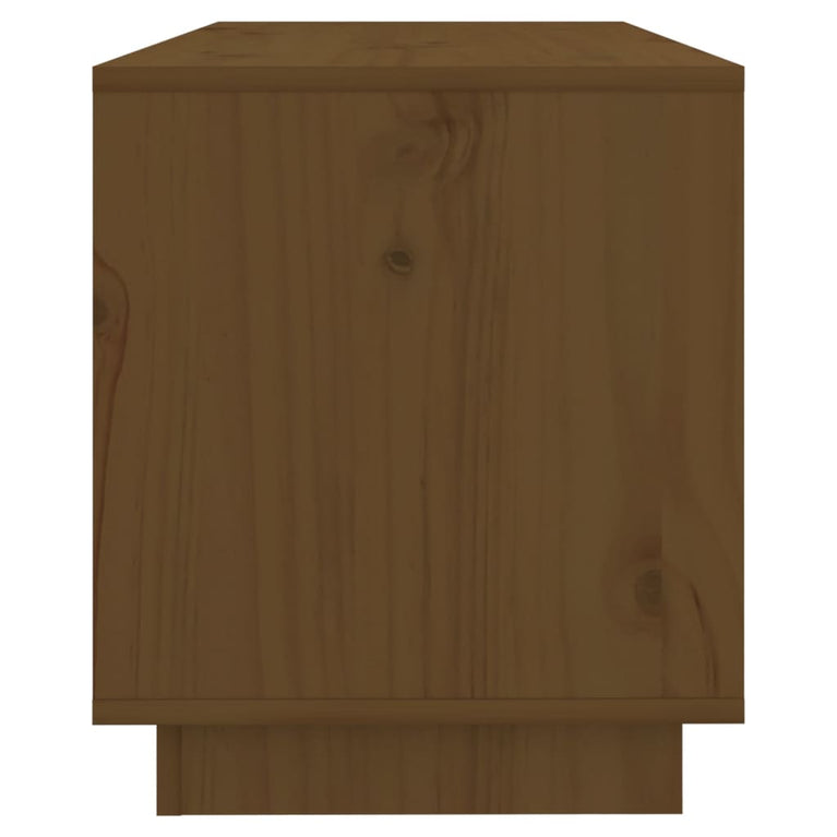 Tv-meubel 74x34x40 cm massief grenenhout honingbruin MeubelReus