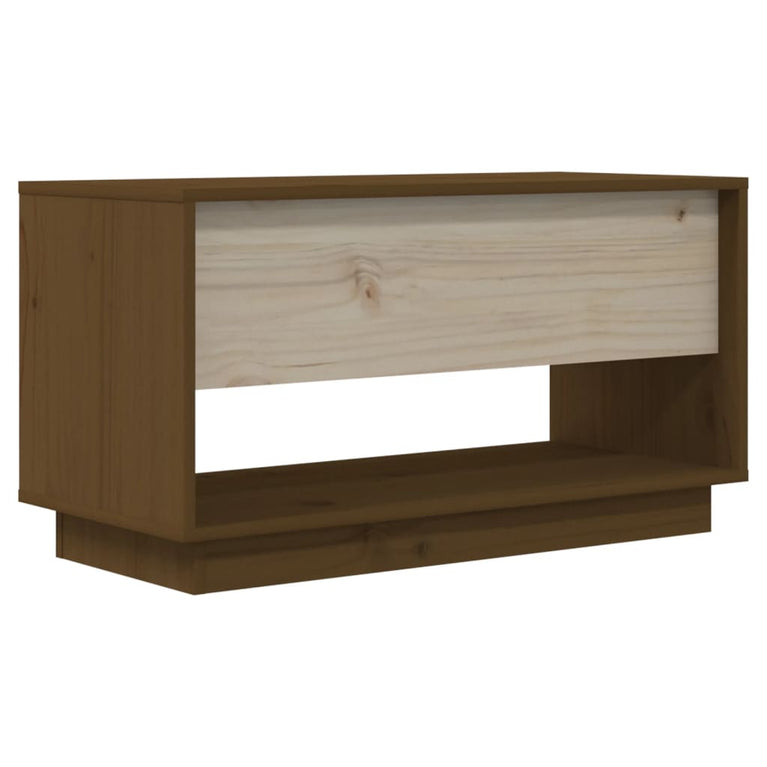 Tv-meubel 74x34x40 cm massief grenenhout honingbruin MeubelReus