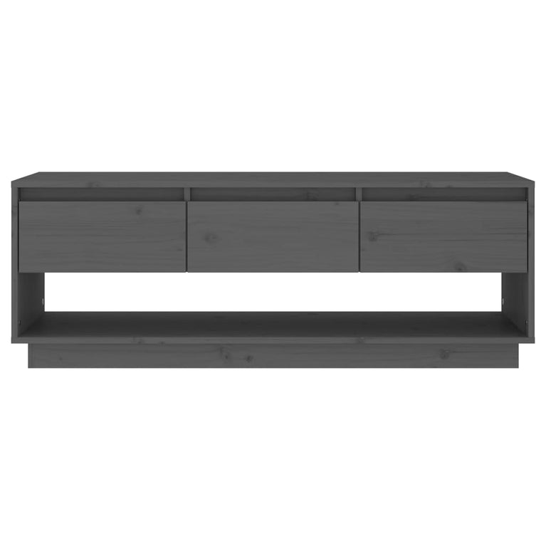 Tv-meubel 110,5x34x40 cm massief grenenhout grijs MeubelReus
