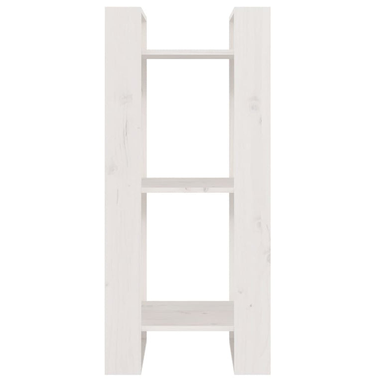 Boekenkast/kamerscherm 41x35x91 cm massief grenenhout wit MeubelReus