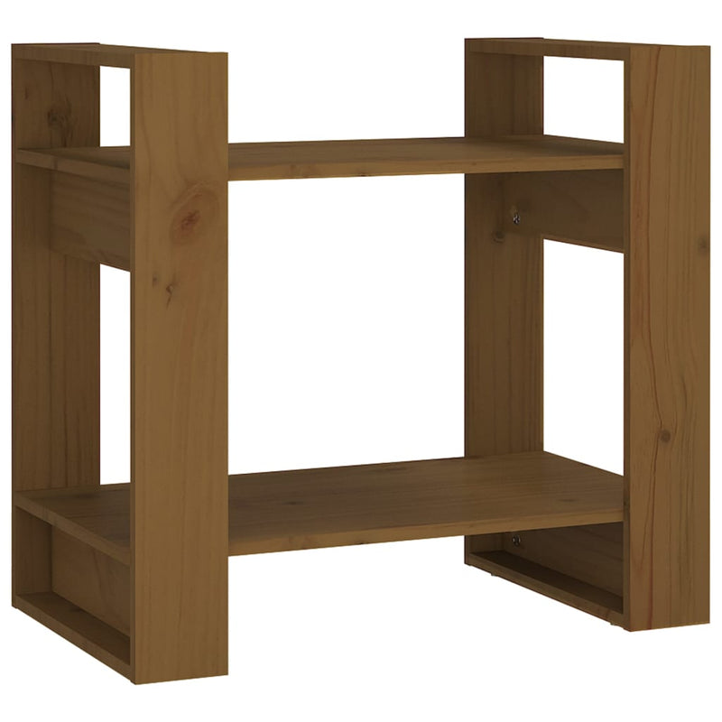 Boekenkast/kamerscherm 60x35x57 cm massief hout honingbruin MeubelReus