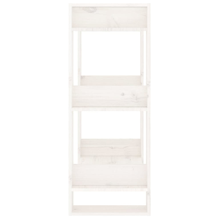 Boekenkast/kamerscherm 60x35x91 cm massief grenenhout wit MeubelReus