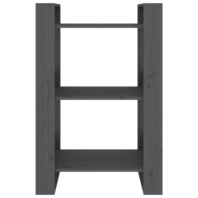 Boekenkast/kamerscherm 60x35x91 cm massief grenenhout grijs MeubelReus