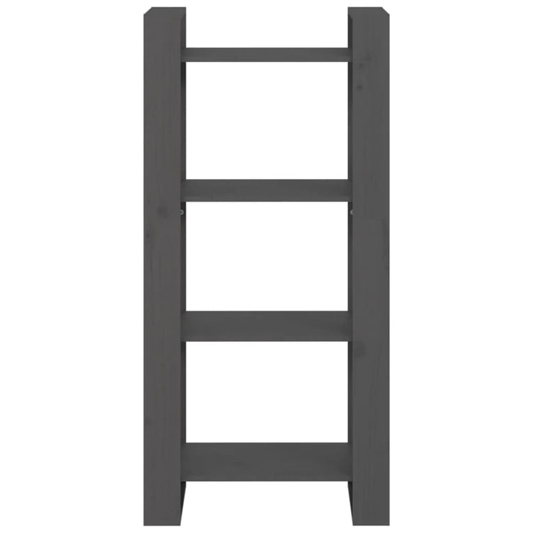 Boekenkast/kamerscherm 60x35x125 cm massief hout grijs MeubelReus