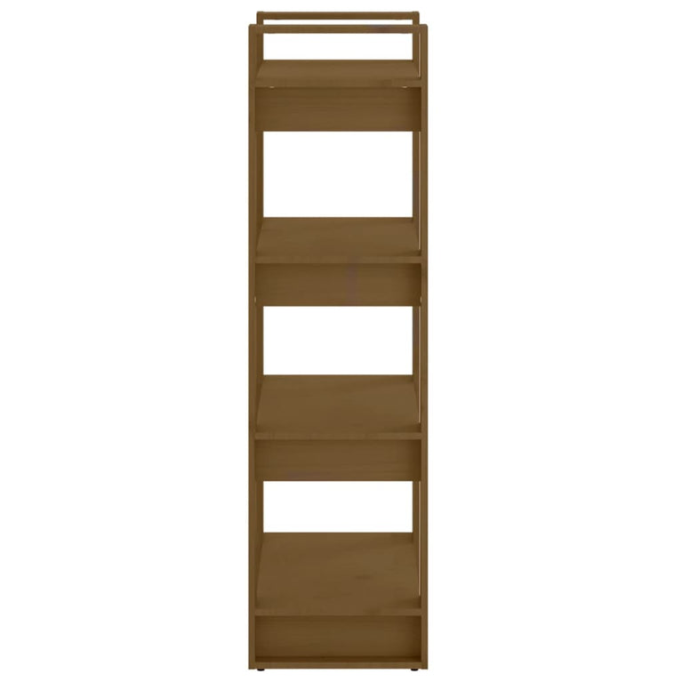 Boekenkast/kamerscherm 60x35x125 cm massief hout honingbruin MeubelReus