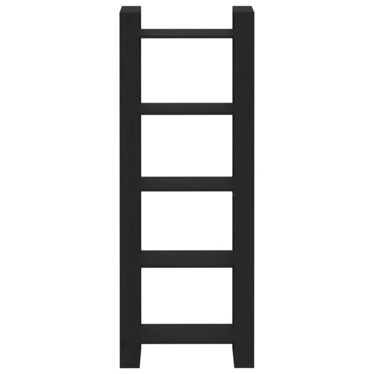 Boekenkast/kamerscherm 60x35x160 cm massief hout zwart MeubelReus