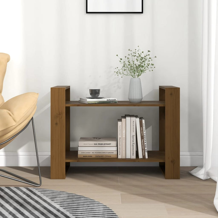 Boekenkast/kamerscherm 80x35x56,5 cm grenenhout honingbruin MeubelReus