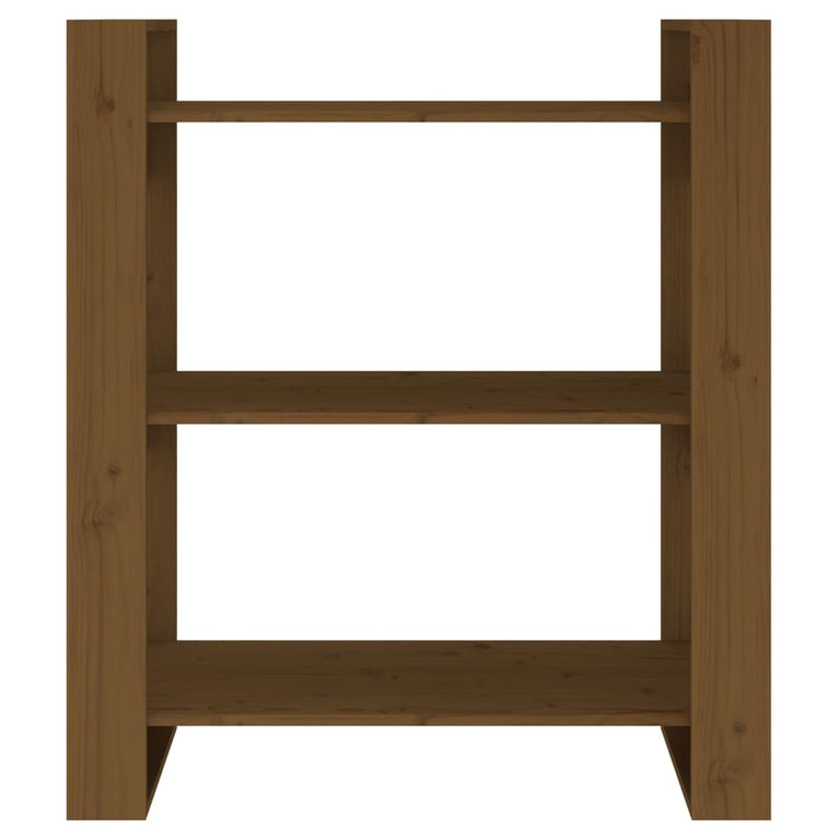 Boekenkast/kamerscherm 80x35x91 cm massief hout honingbruin MeubelReus