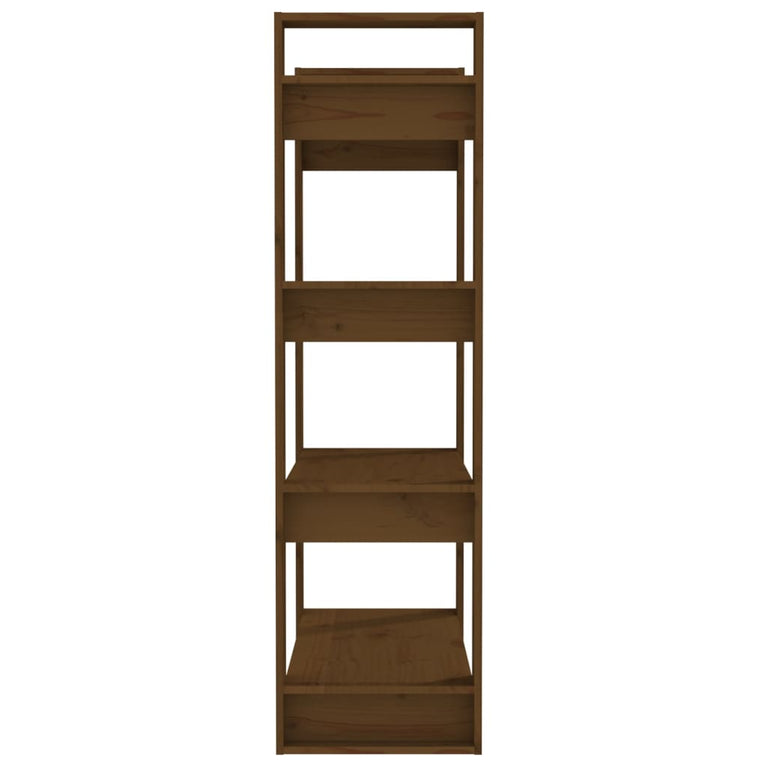 Boekenkast/kamerscherm 80x35x125 cm massief hout honingbruin MeubelReus