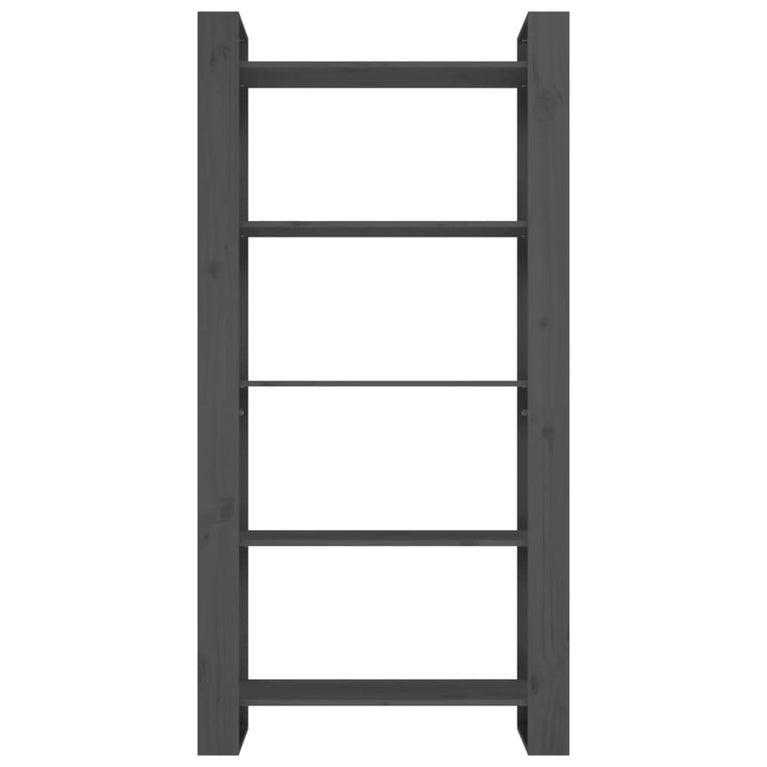 Boekenkast/kamerscherm 80x35x160 cm massief hout grijs MeubelReus