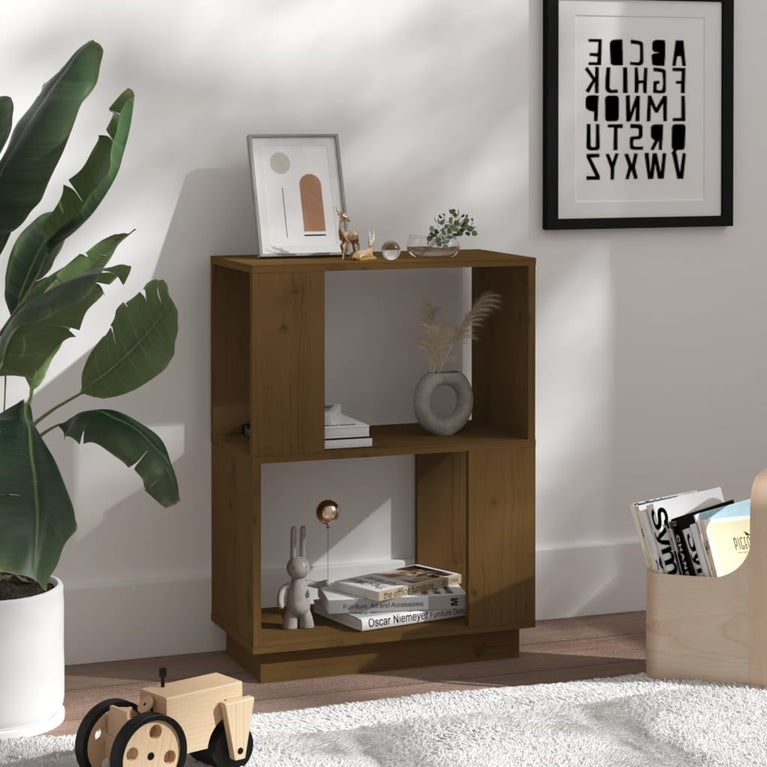 Boekenkast/kamerscherm 51x25x70 cm grenenhout honingbruin MeubelReus