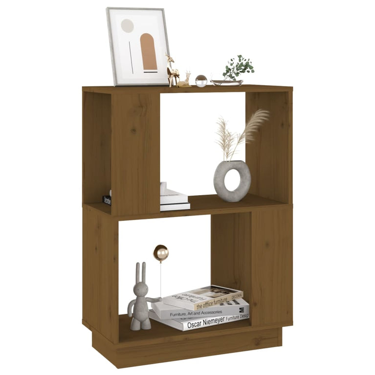 Boekenkast/kamerscherm 51x25x70 cm grenenhout honingbruin MeubelReus