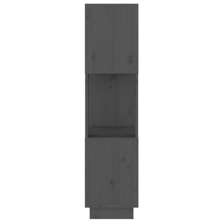 Boekenkast/kamerscherm 51x25x101 cm massief grenenhout grijs MeubelReus