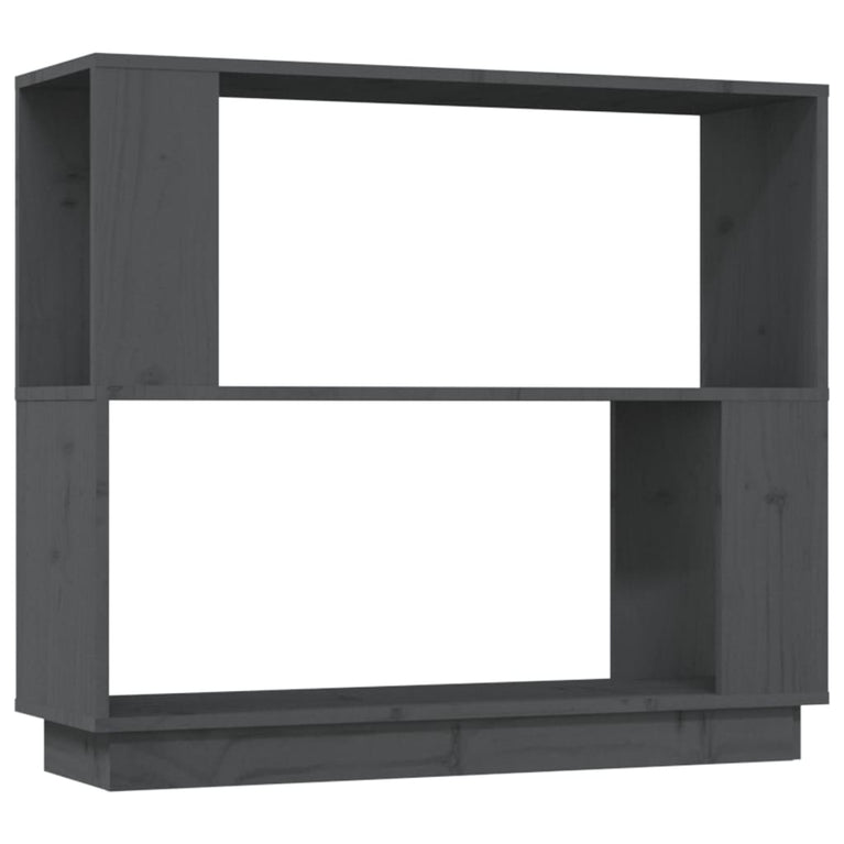 Boekenkast/kamerscherm 80x25x70 cm massief grenenhout grijs MeubelReus