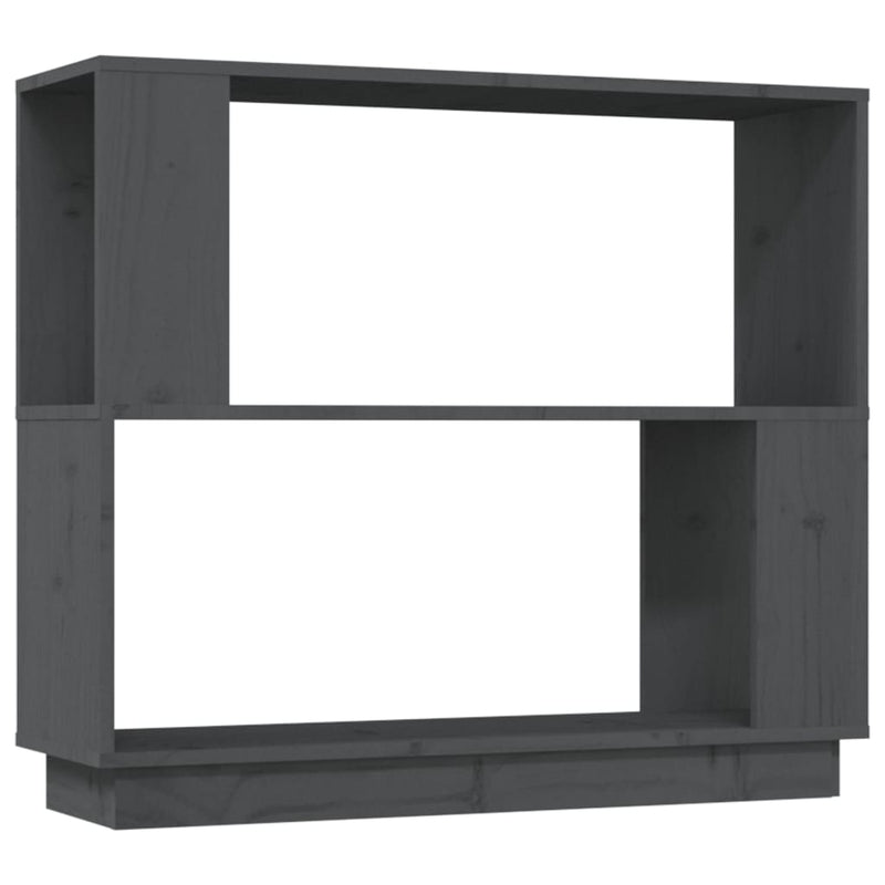 Boekenkast/kamerscherm 80x25x70 cm massief grenenhout grijs MeubelReus