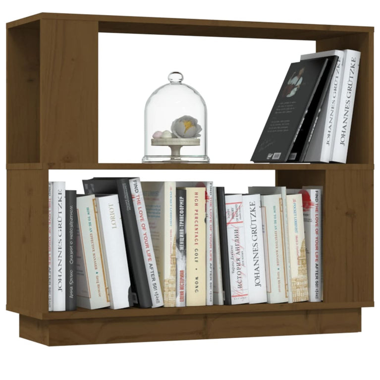 Boekenkast/kamerscherm 80x25x70 cm massief hout honingbruin MeubelReus
