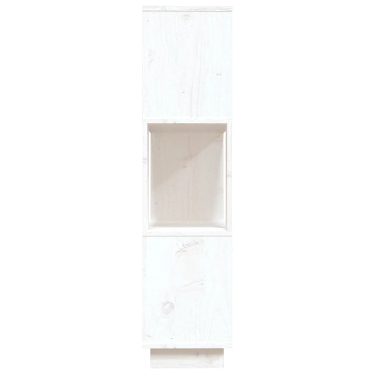Boekenkast/kamerscherm 80x25x101 cm massief grenenhout wit MeubelReus