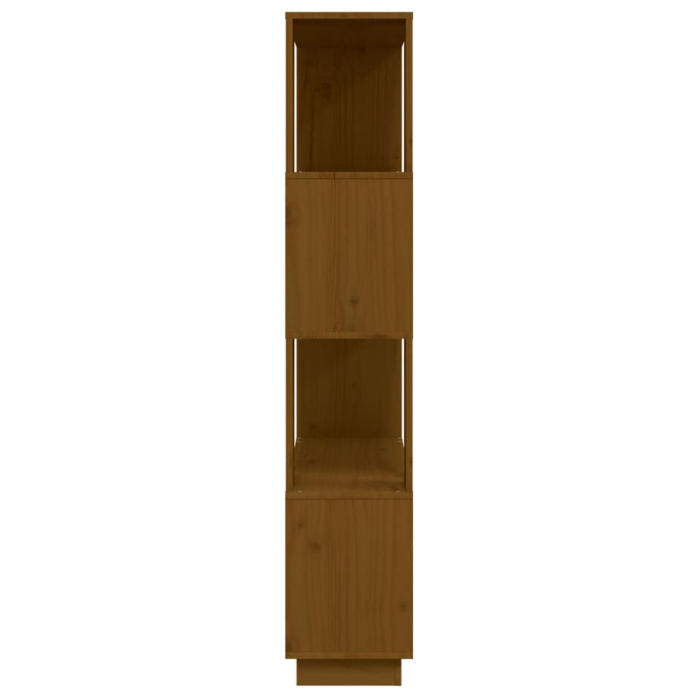 Boekenkast/kamerscherm 80x25x132 cm massief hout honingbruin MeubelReus