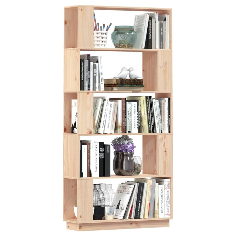 Boekenkast/kamerscherm 80x25x163,5 cm massief grenenhout MeubelReus