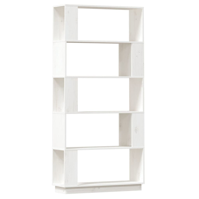 Boekenkast/kamerscherm 80x25x163,5 cm massief grenenhout wit MeubelReus