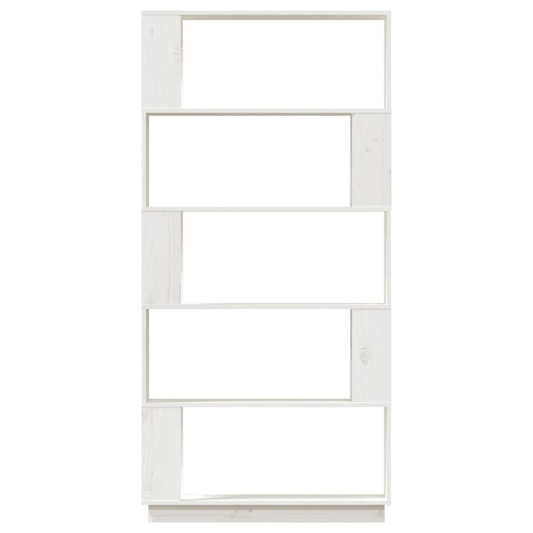 Boekenkast/kamerscherm 80x25x163,5 cm massief grenenhout wit MeubelReus