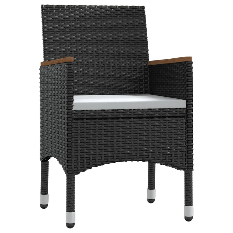 7-delige Tuinset met kussens zwart MeubelReus