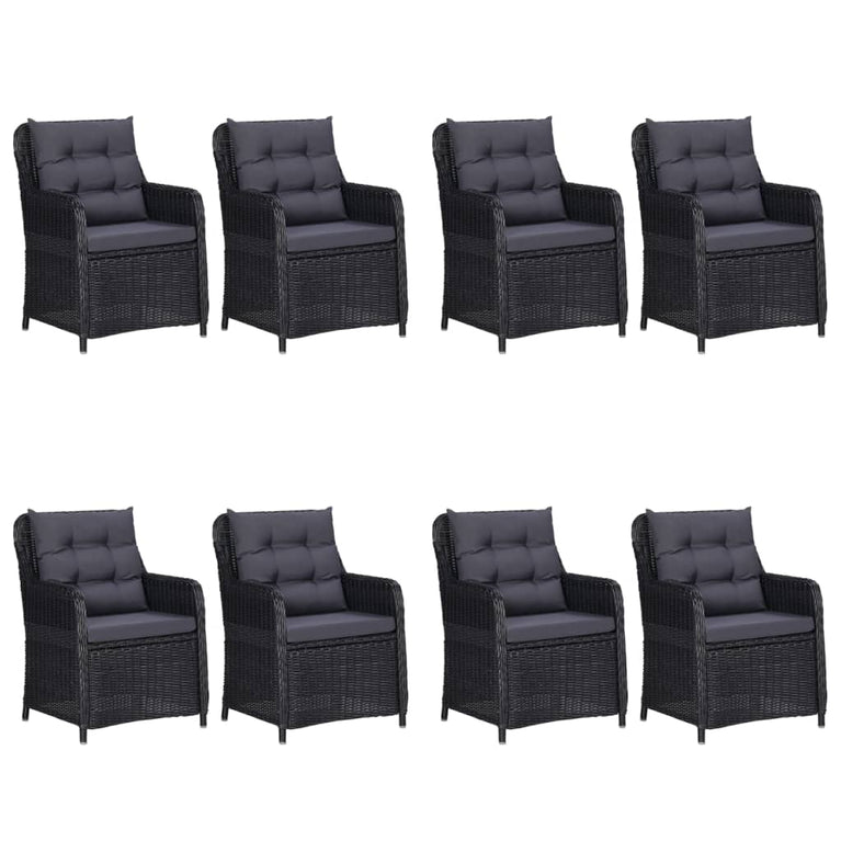 9-delige Tuinset zwart MeubelReus