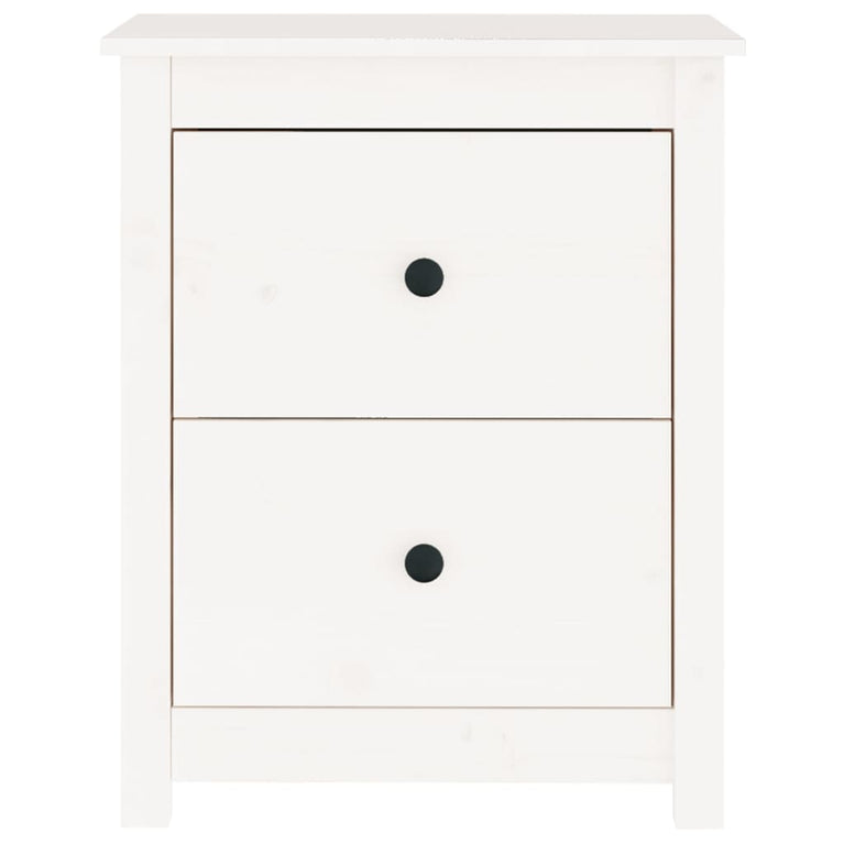 Nachtkastje 50x35x61,5 cm massief grenenhout wit MeubelReus