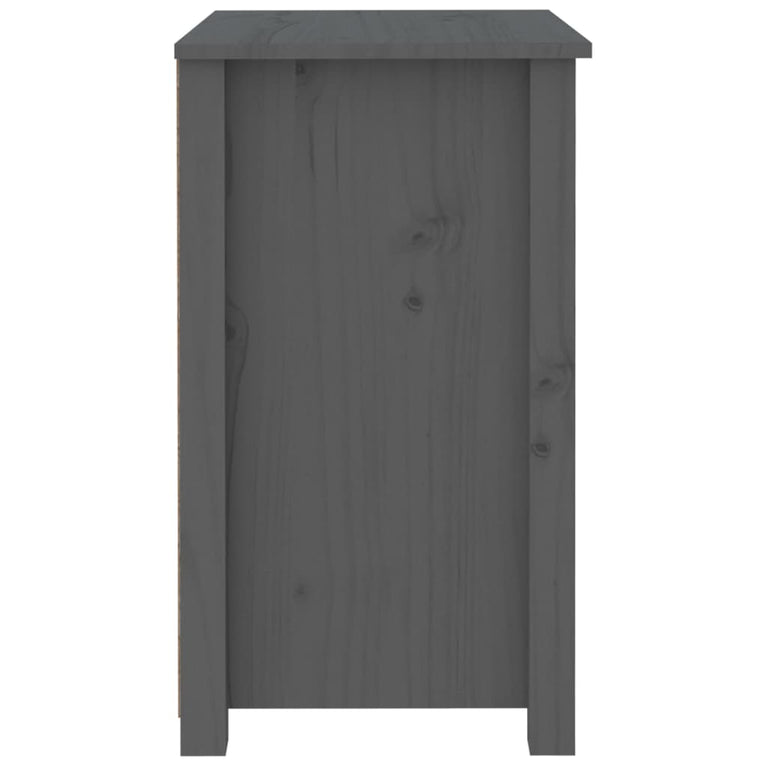 Nachtkastjes 2 st 50x35x61,5 cm massief grenenhout grijs MeubelReus