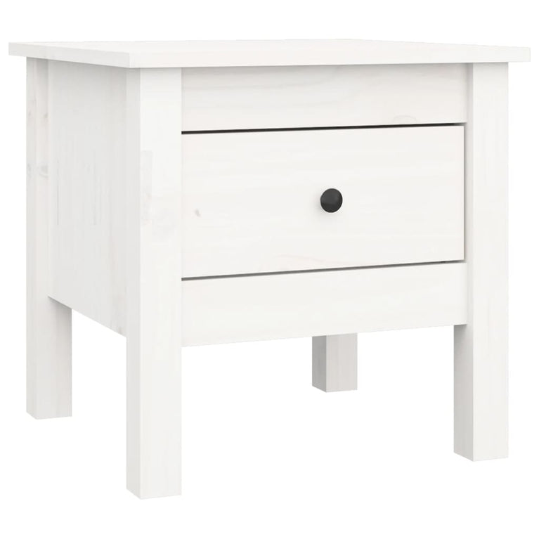 Bijzettafels 2 st 40x40x39 cm massief grenenhout wit MeubelReus