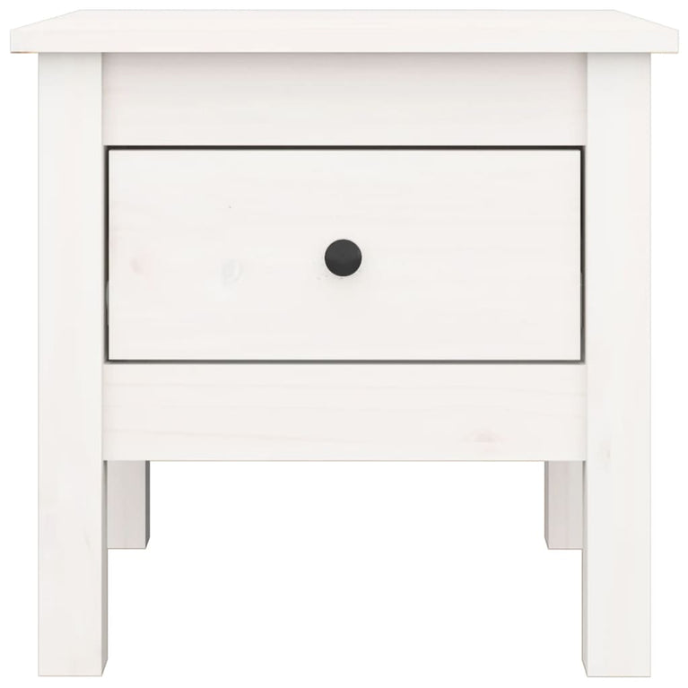 Bijzettafels 2 st 40x40x39 cm massief grenenhout wit MeubelReus