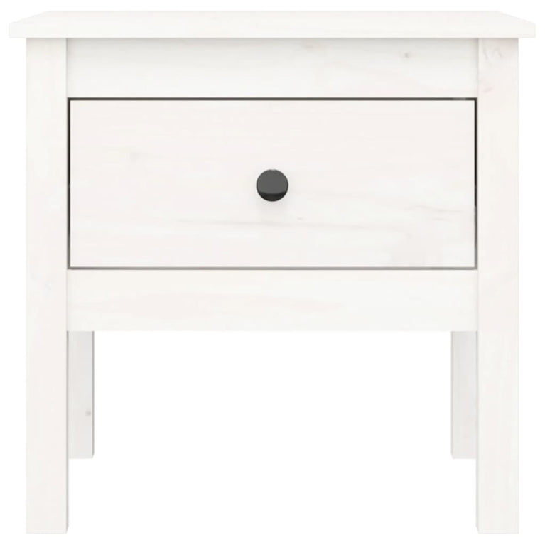 Bijzettafel 50x50x49 cm massief grenenhout wit MeubelReus