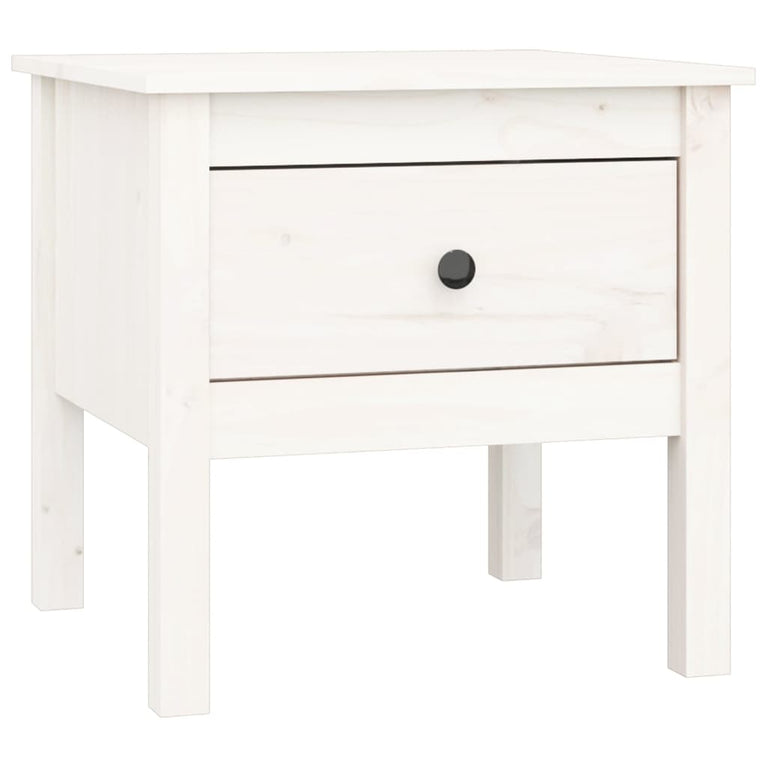 Bijzettafels 2 st 50x50x49 cm massief grenenhout wit MeubelReus